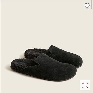 J.Crew Pacific sherpa-lined suede clogs